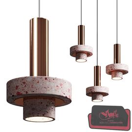 Cantera Rosa and Copper Ambra pendant Lighting